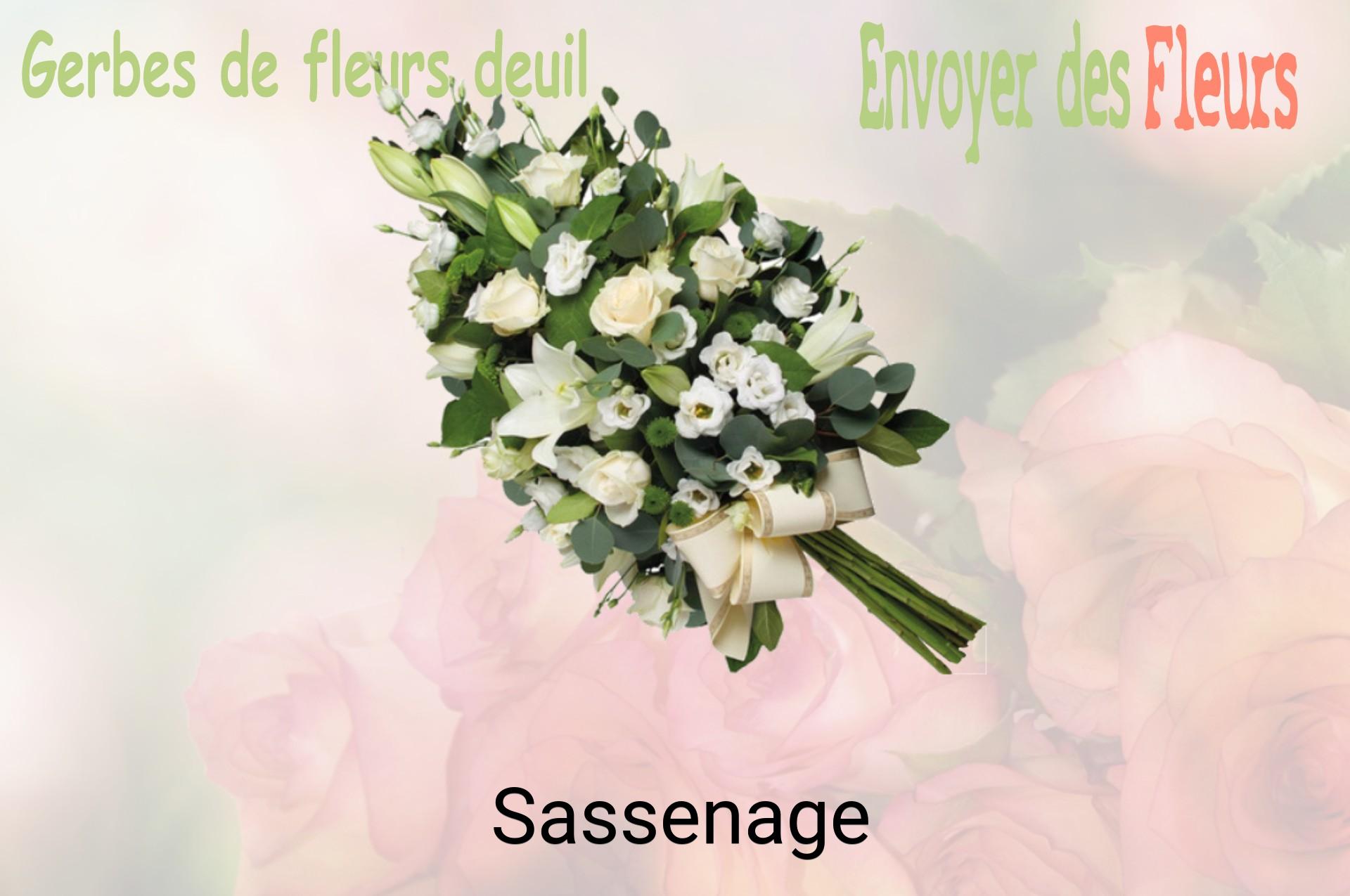 Gerbe de fleurs de deuil livrée à Sassenage